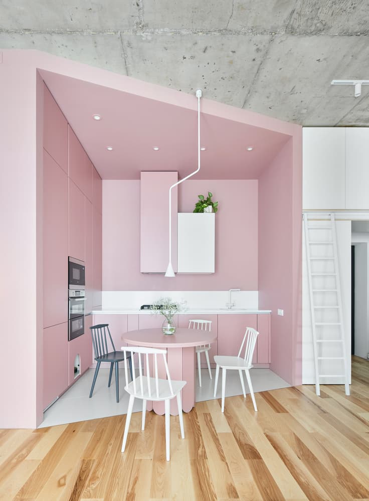 İç Mimari Proje Deneyimlerim#1: Tozpembe Detaylı Minimalist Daire; CATFLAT APARTMENT
